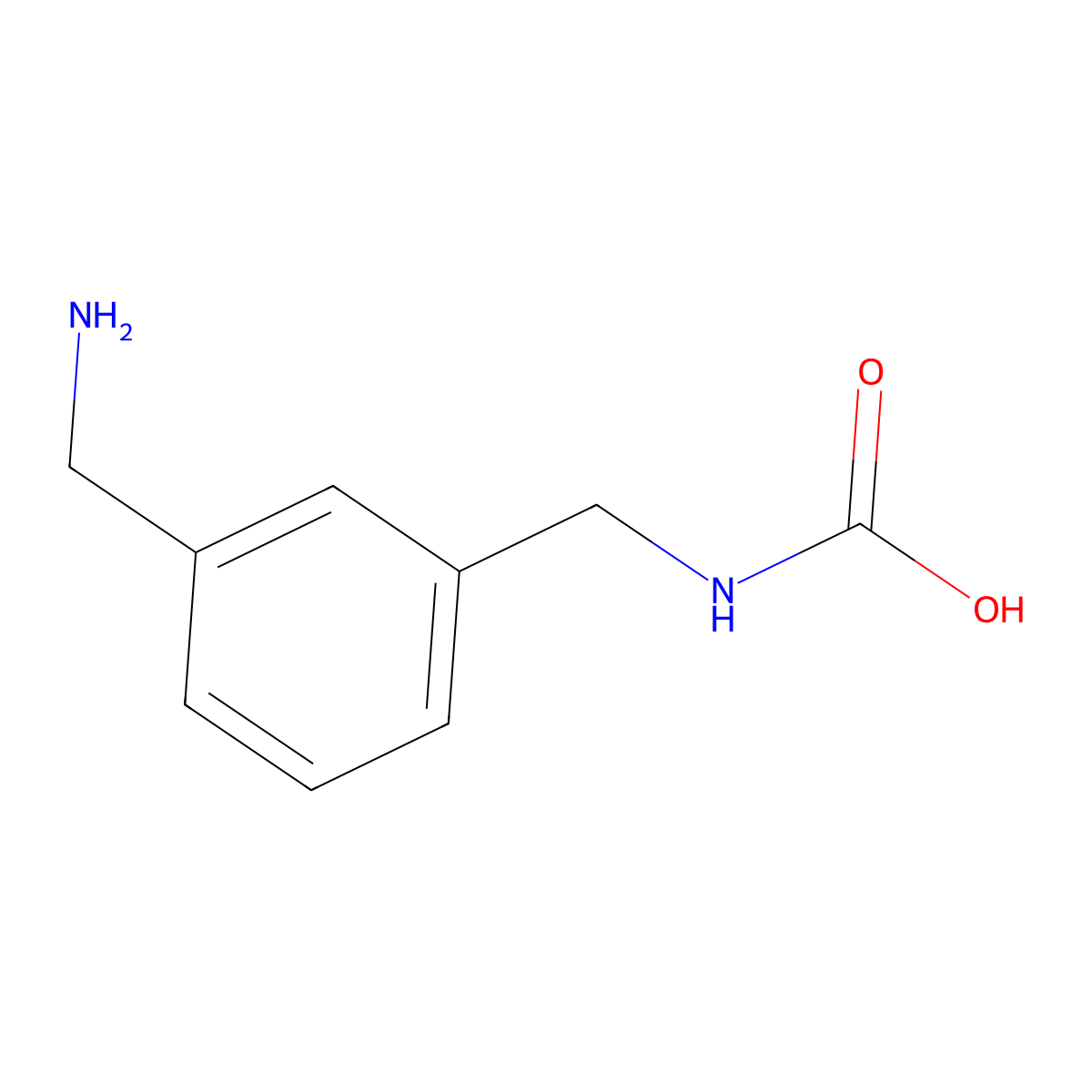 Carbamic acid, N-[[3-(aminomethyl)phenyl]methyl]- molecular structure, CAS 52235-55-9