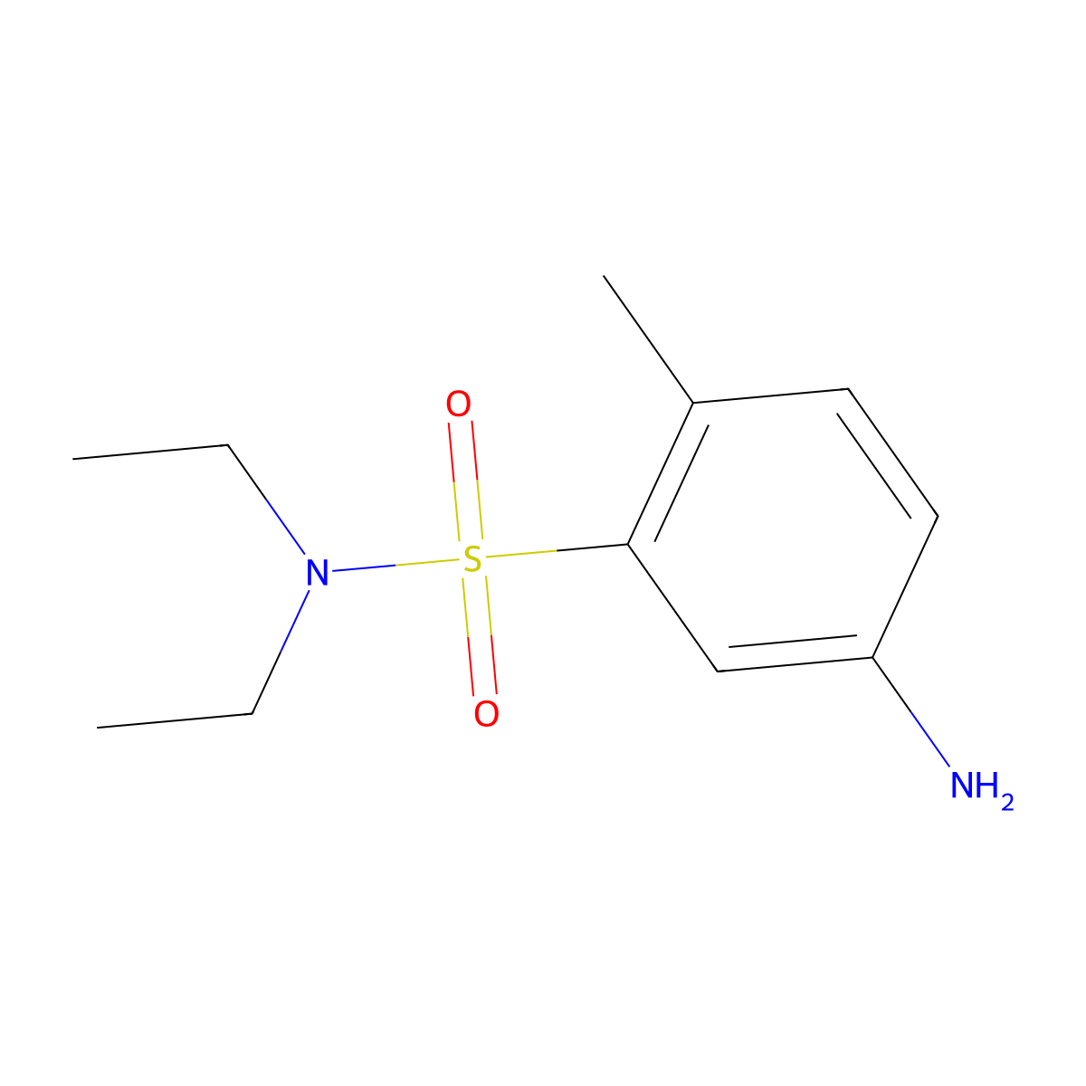 5-amino-N,N-diethyl-2-methylbenzene-1-sulfonamide molecular structure, CAS 52236-76-7