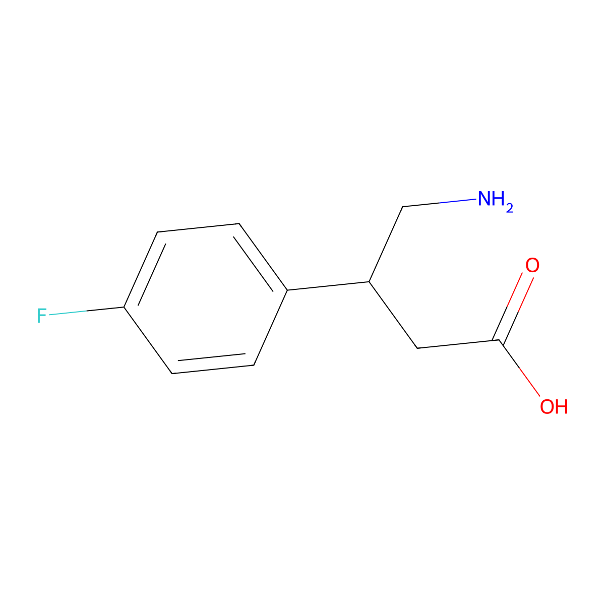 4-Fluorophenibut molecular structure, CAS 52237-19-1