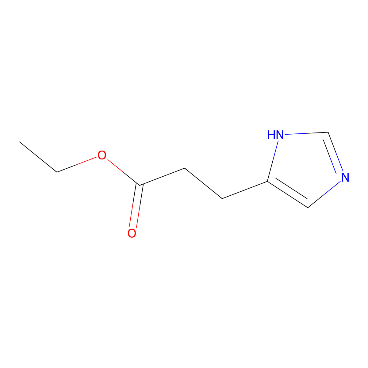 Ethyl 3-(1H-imidazol-5-yl)propanoate molecular structure, CAS 52237-38-4
