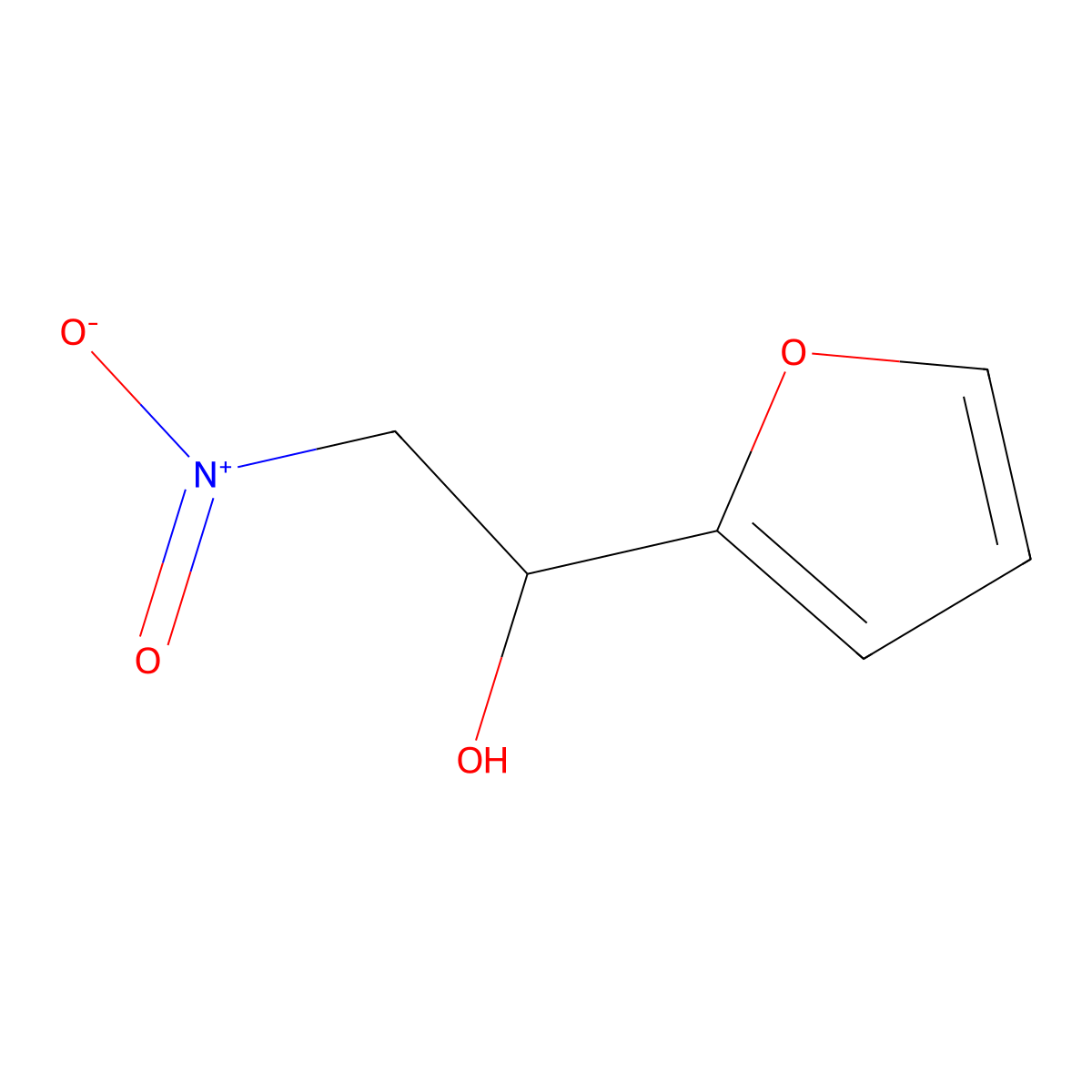 1-(2-Furyl)-2-nitroethanol molecular structure, CAS 52239-33-5