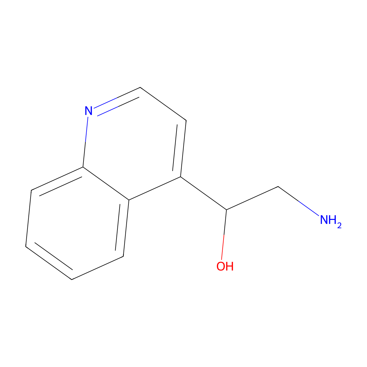 2-Amino-1-(quinolin-4-yl)ethan-1-ol molecular structure, CAS 52239-40-4