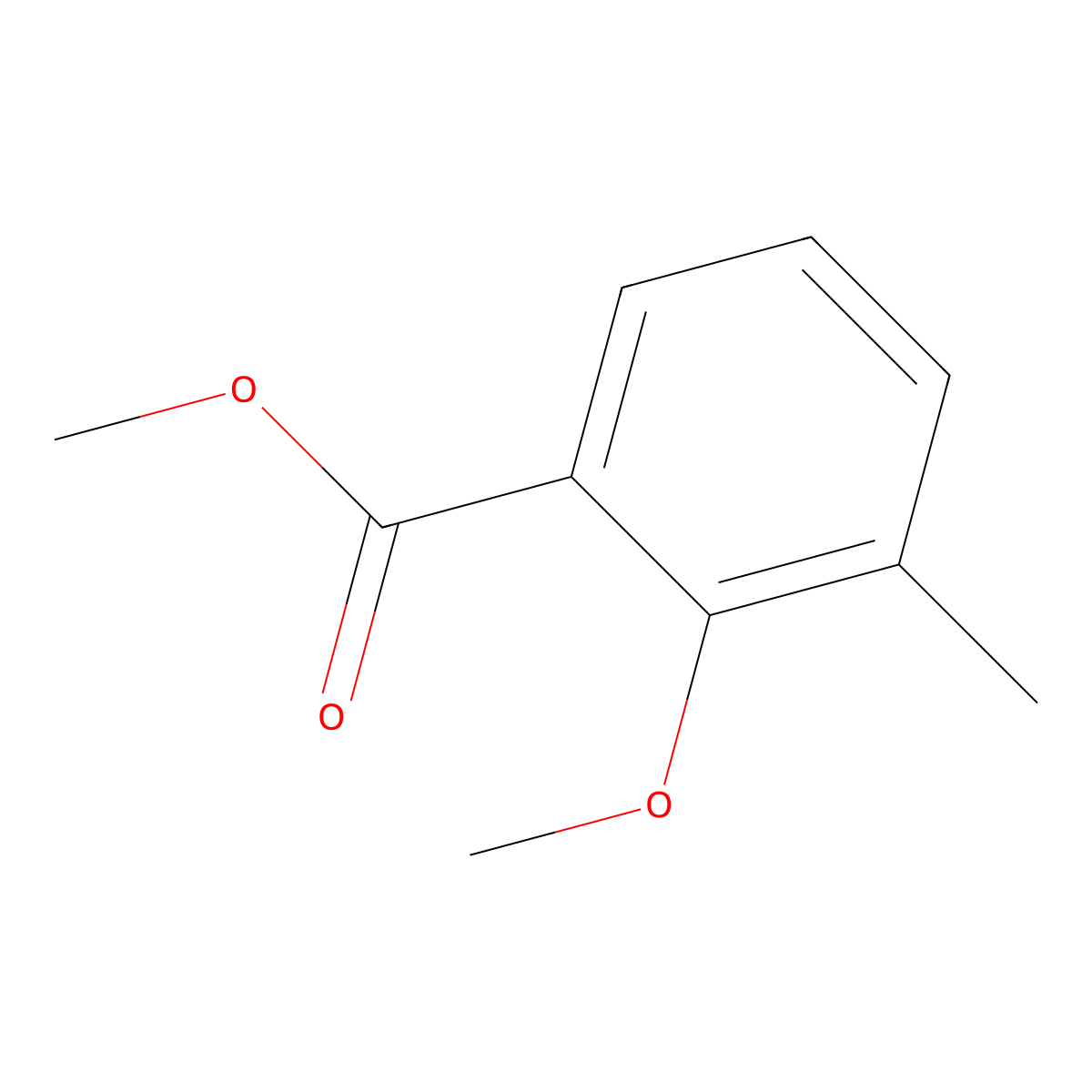 Methyl 2-methoxy-3-methylbenzoate molecular structure, CAS 52239-62-0