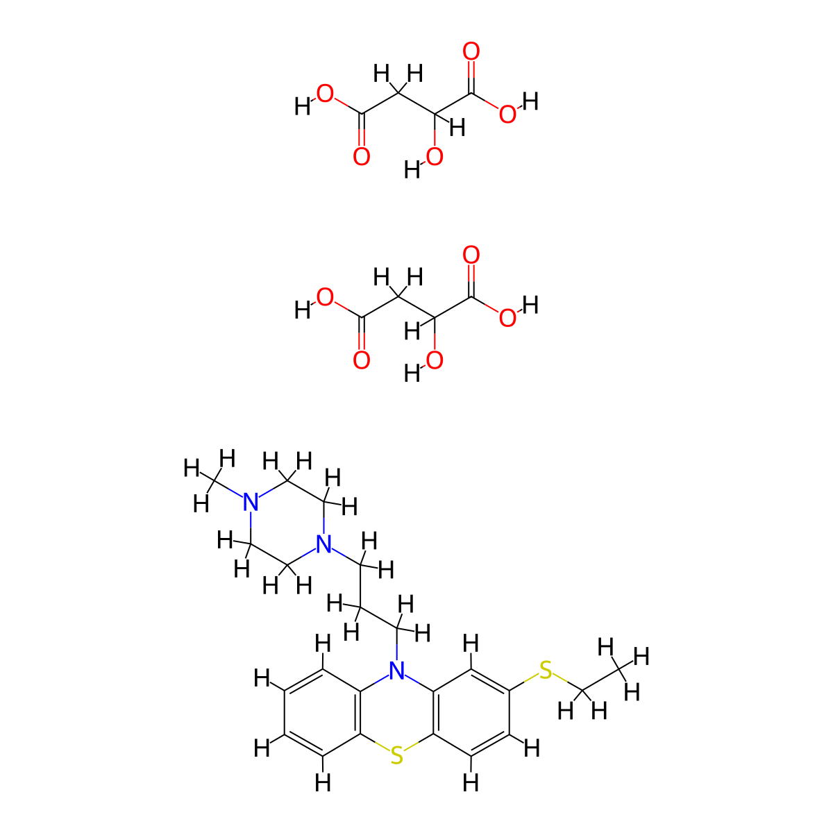Thiethylperazine Malate molecular structure, CAS 52239-63-1