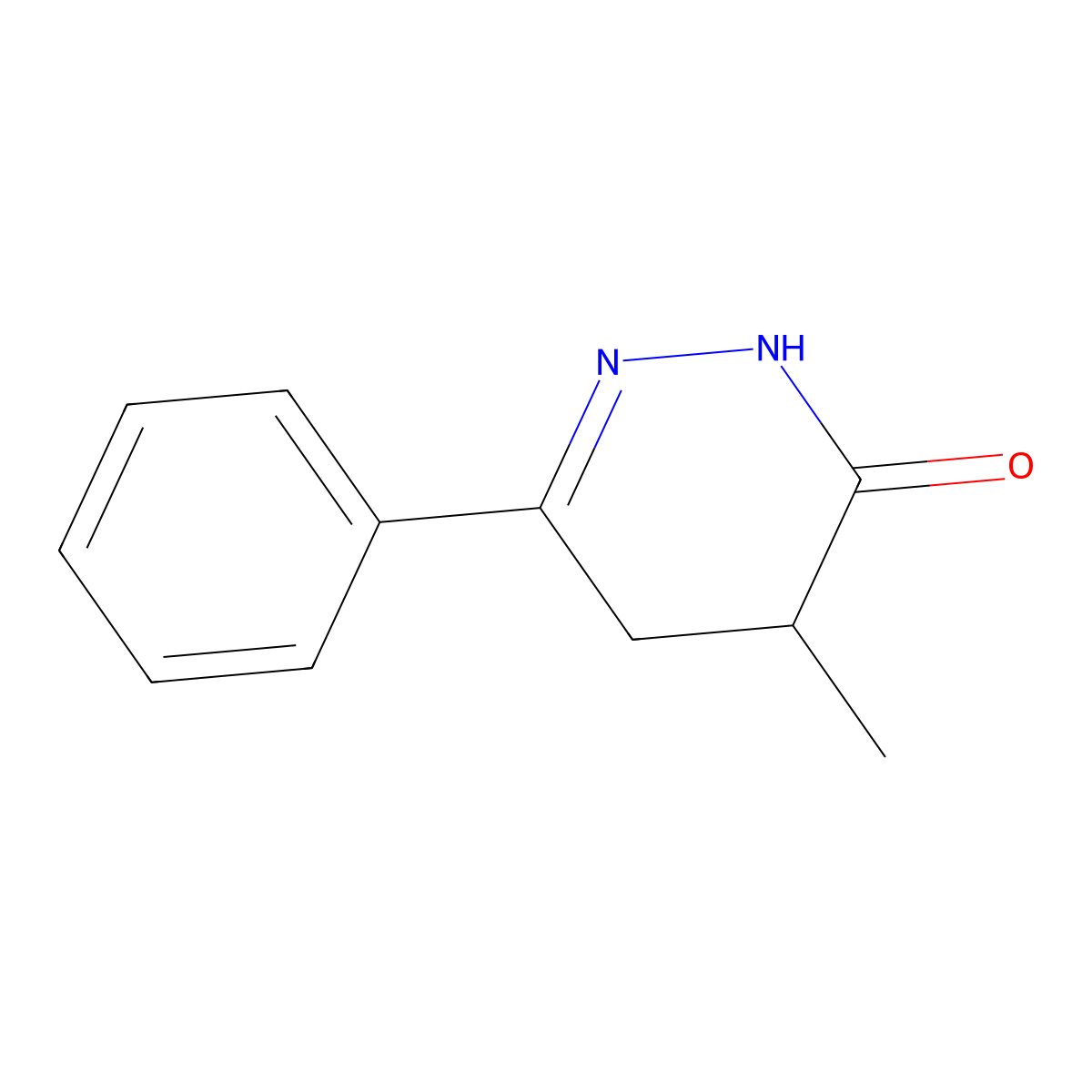 4-Methyl-6-phenyl-4,5-dihydropyridazin-3(2H)-one molecular structure, CAS 52239-91-5