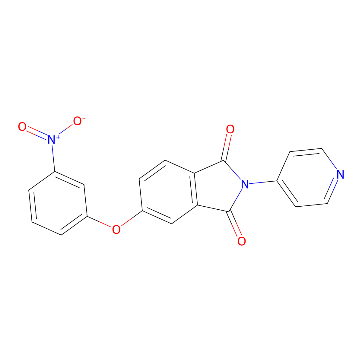 5-(3-nitrophenoxy)-2-(pyridin-4-yl)-1H-isoindole-1,3(2H)-dione molecular structure, CAS 5224-21-5