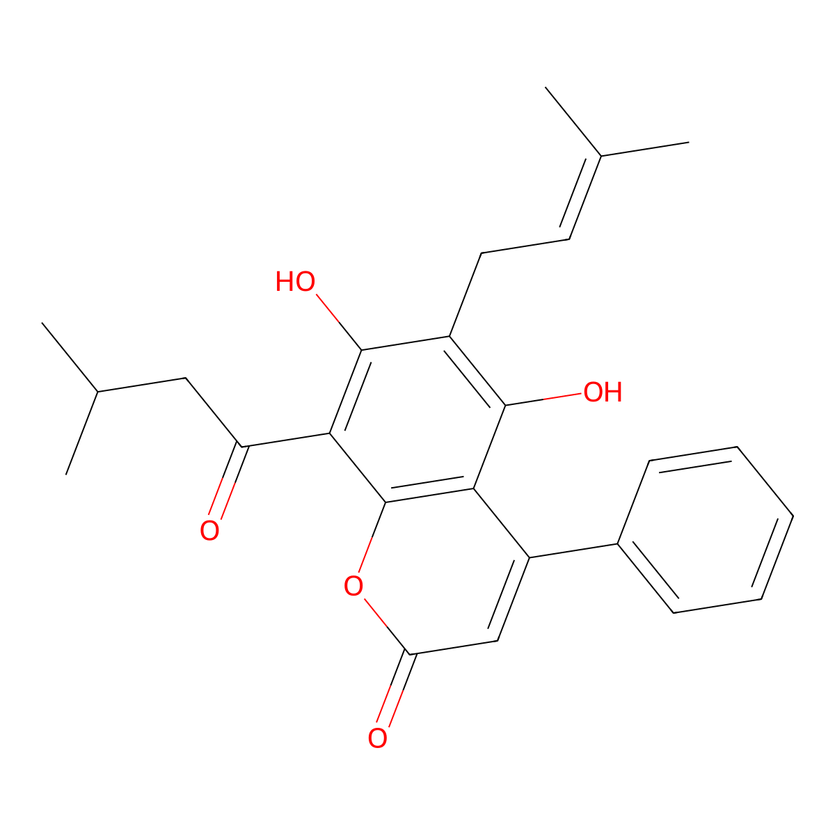 Mammea A/BA molecular structure, CAS 5224-54-4