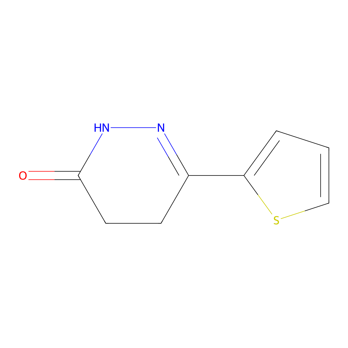 3-thiophen-2-yl-4,5-dihydro-1H-pyridazin-6-one molecular structure, CAS 52240-00-3