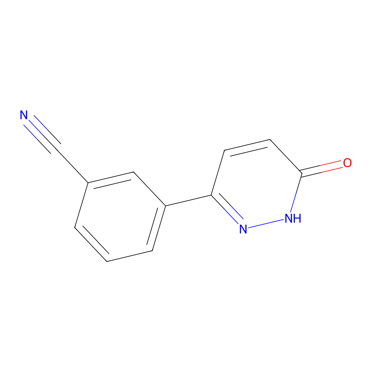 3-(6-Oxo-1,6-dihydropyridazin-3-yl)benzonitrile molecular structure, CAS 52240-08-1