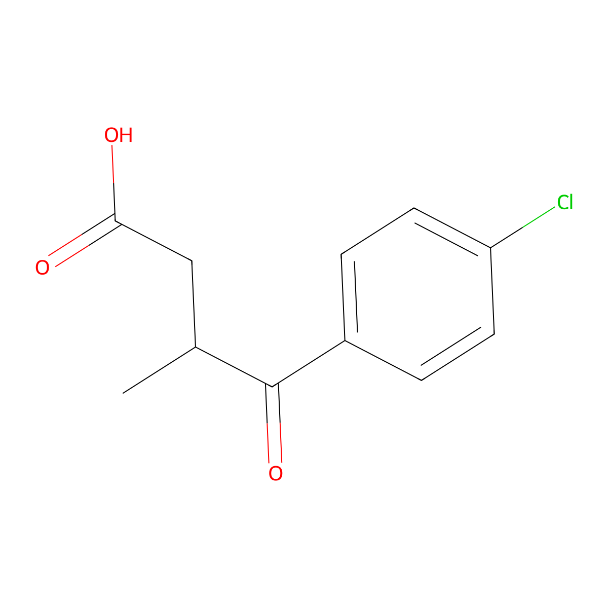 4-Chloro-beta-methyl-gamma-oxobenzenebutanoic acid molecular structure, CAS 52240-25-2