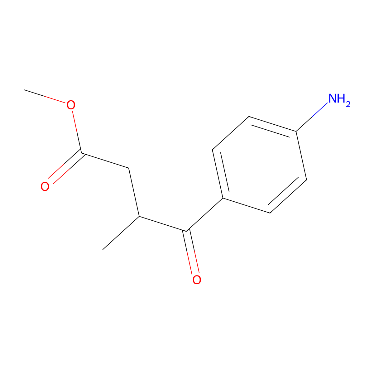 Methyl 4-(4-aminophenyl)-3-methyl-4-oxobutanoate molecular structure, CAS 52240-86-5