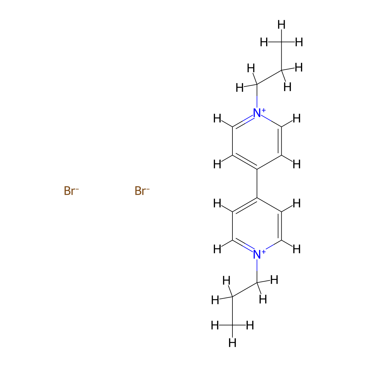 1,1'-Dipropyl-4,4'-bipyridin-1-ium dibromide molecular structure, CAS 52243-87-5