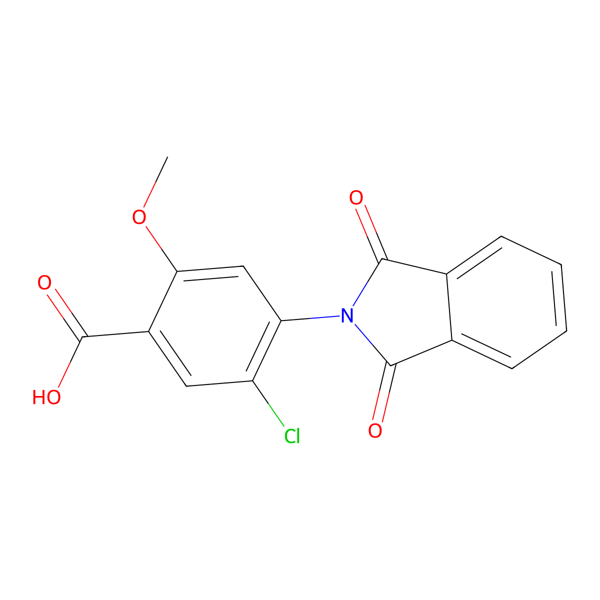5-Chloro-4-(1,3-dioxo-1,3-dihydro-isoindol-2-yl)-2-methoxy-benzoic acid molecular structure, CAS 52245-01-9