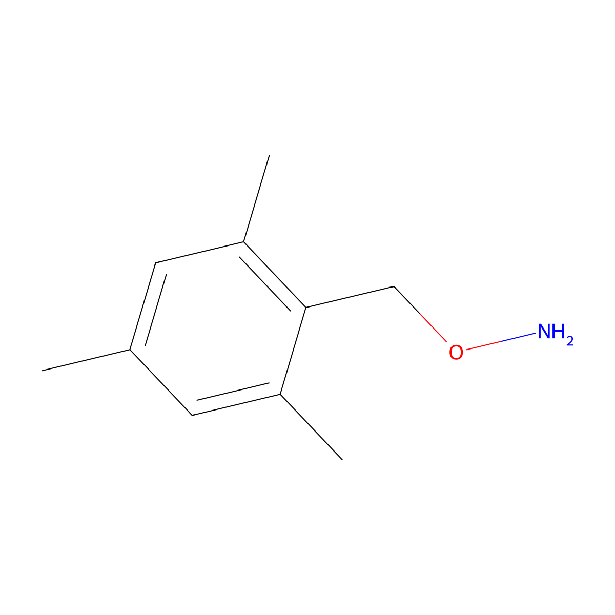 O-(2,4,6-trimethylbenzyl)hydroxylamine molecular structure, CAS 52245-11-1