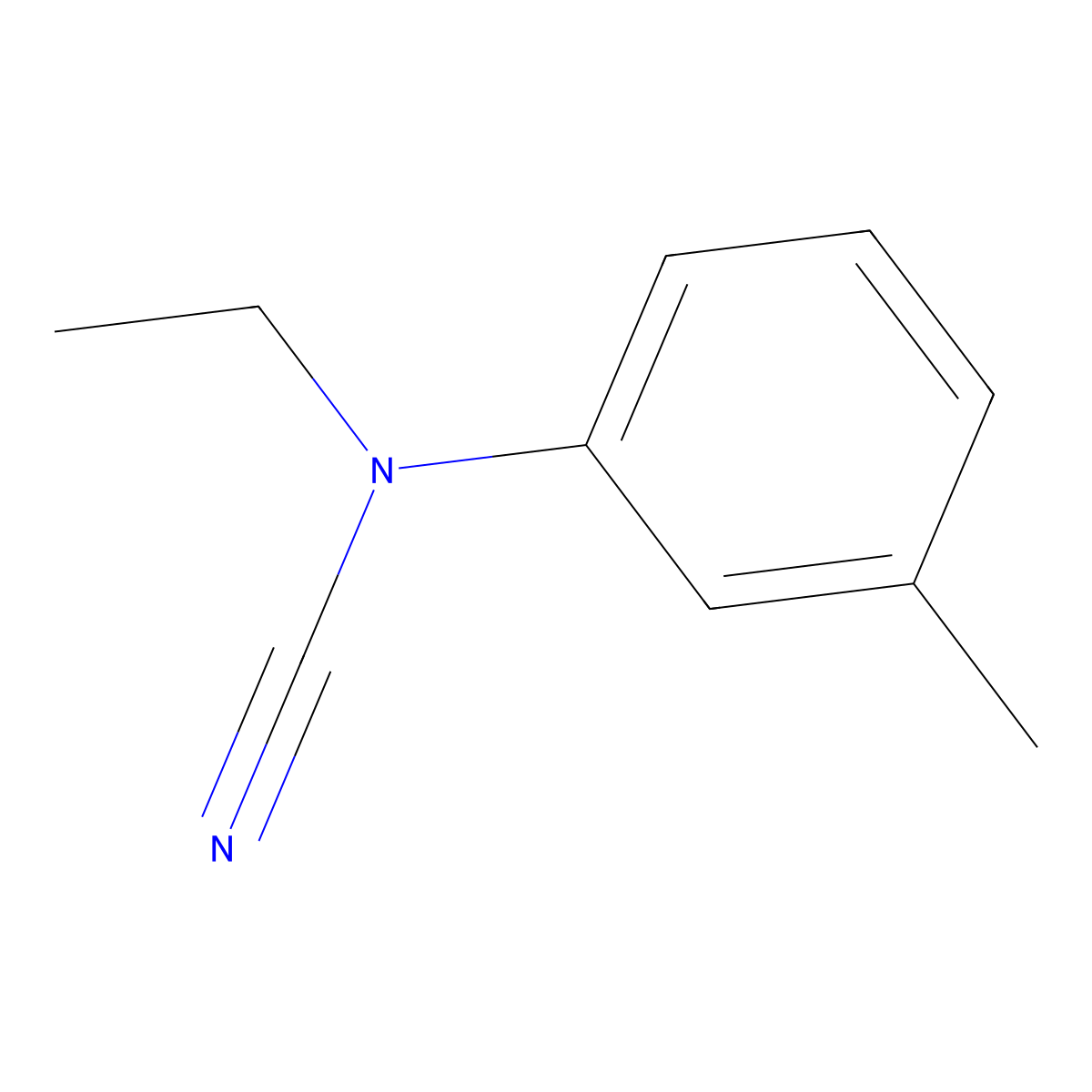 N-cyano-N-ethyl-3-methylaniline molecular structure, CAS 52245-40-6