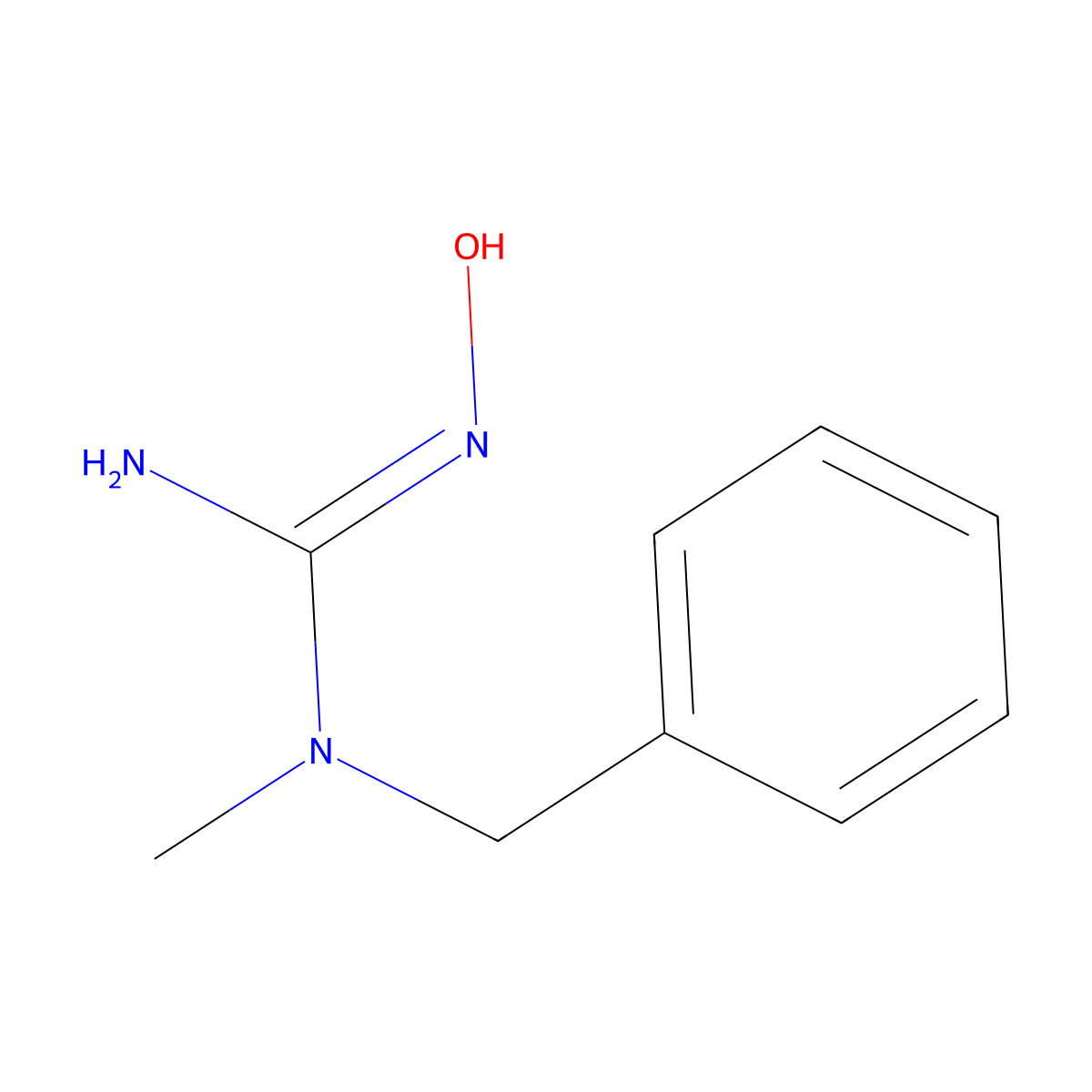 N'-benzyl-N-hydroxy-N'-methylguanidine molecular structure, CAS 52245-42-8