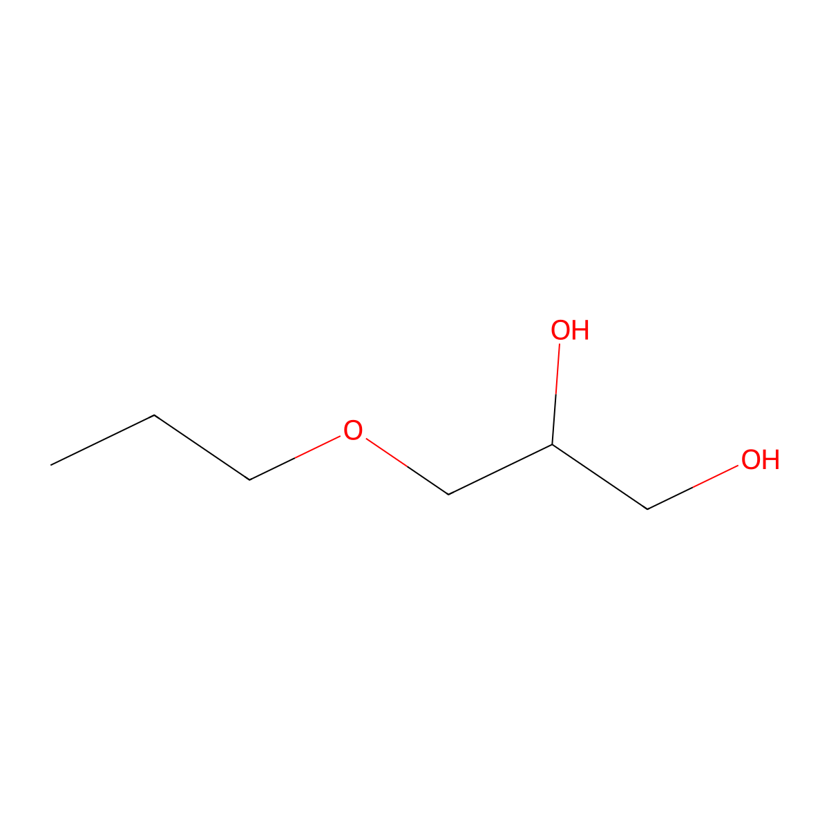 3-Propoxy-1,2-propanediol molecular structure, CAS 52250-41-6