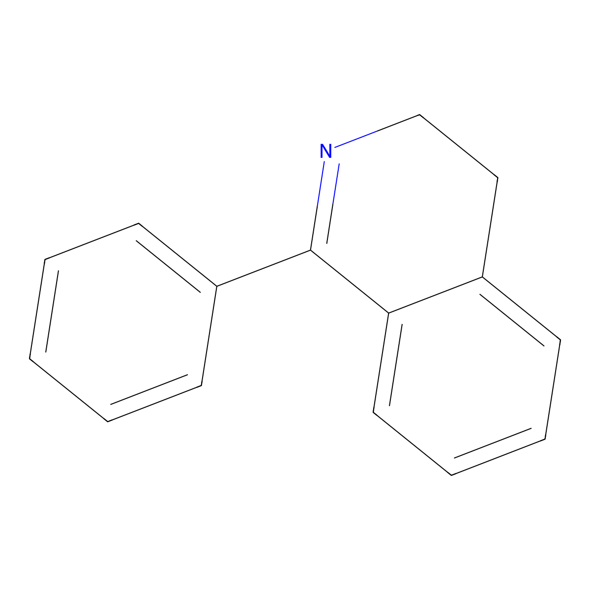 1-Phenyl-3,4-dihydroisoquinoline molecular structure, CAS 52250-50-7
