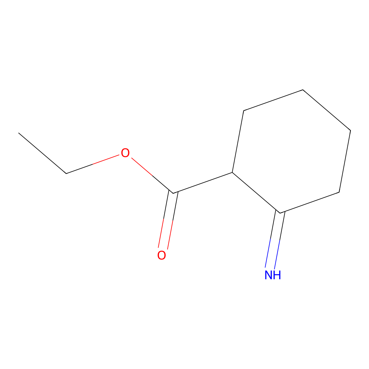 Ethyl 2-iminocyclohexane-1-carboxylate molecular structure, CAS 52252-76-3