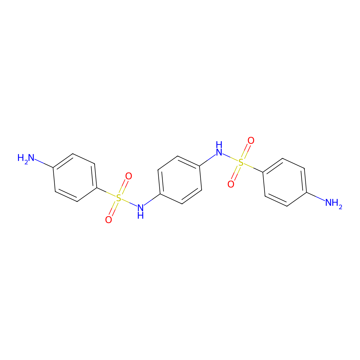 4-amino-N-[4-[(4-aminophenyl)sulfonylamino]phenyl]benzenesulfonamide molecular structure, CAS 52257-15-5