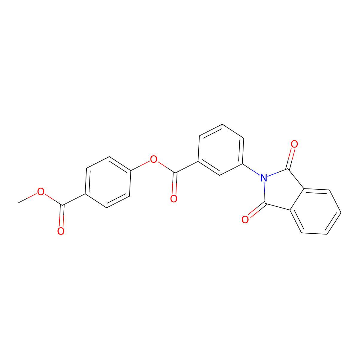 4-(methoxycarbonyl)phenyl 3-(1,3-dioxo-1,3-dihydro-2H-isoindol-2-yl)benzoate molecular structure, CAS 522593-45-9