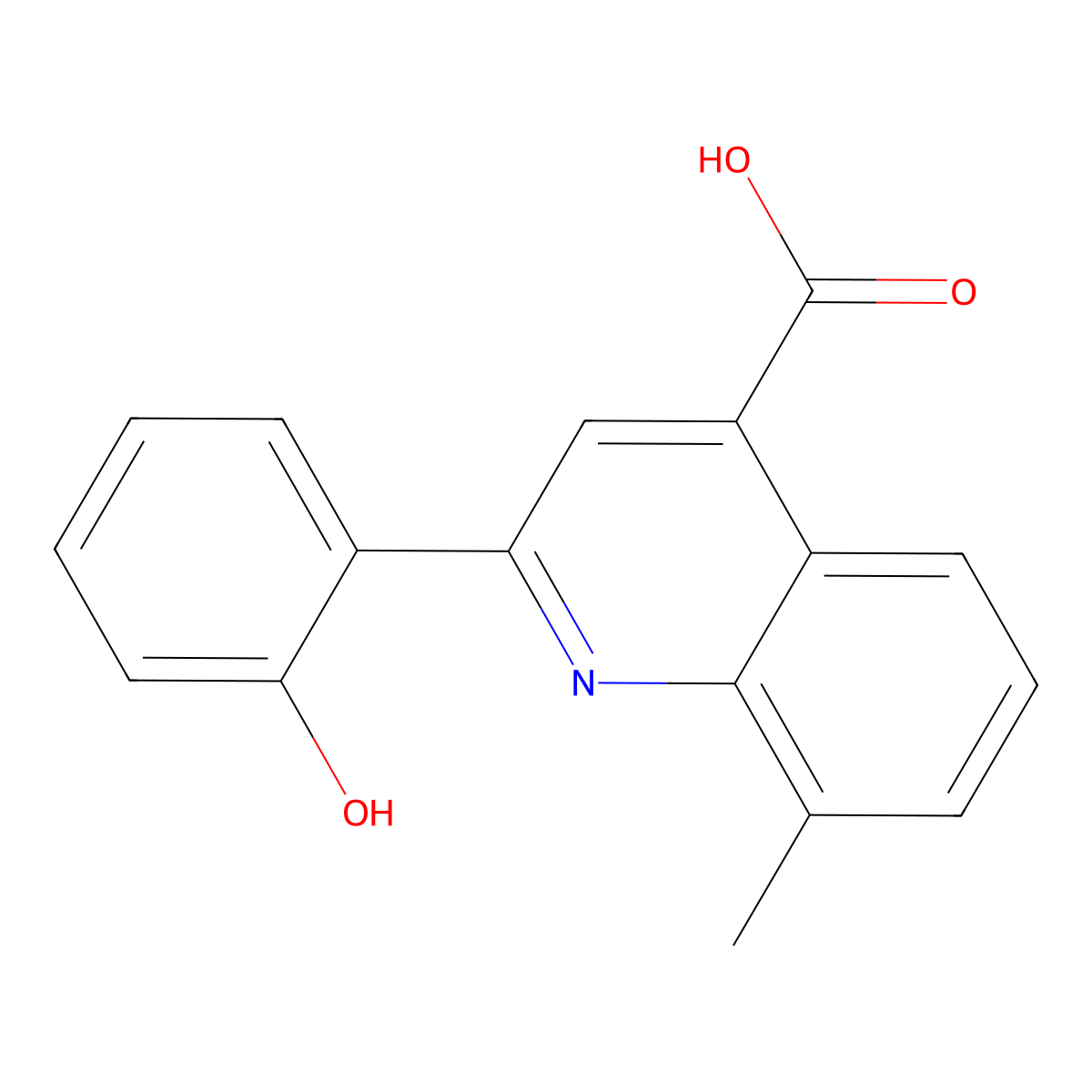 2-(2-Hydroxyphenyl)-8-methylquinoline-4-carboxylic acid molecular structure, CAS 522596-41-4
