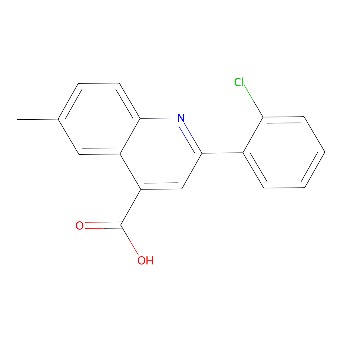 2-(2-Chlorophenyl)-6-methylquinoline-4-carboxylic acid molecular structure, CAS 522598-05-6