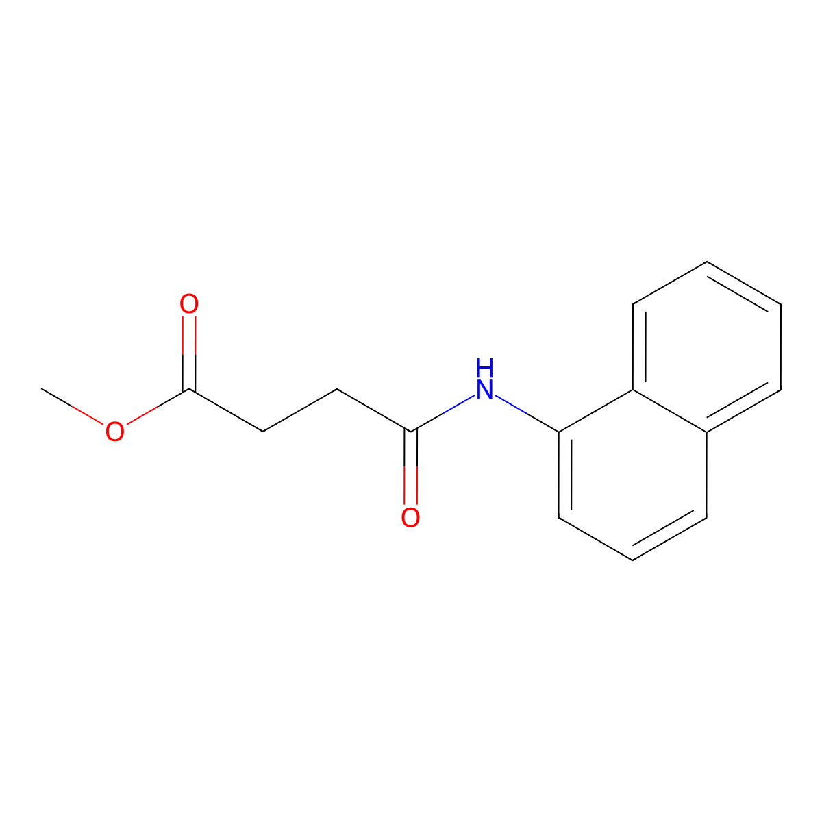 Methyl 3-(naphthalen-1-ylcarbamoyl)propanoate molecular structure, CAS 5226-29-9