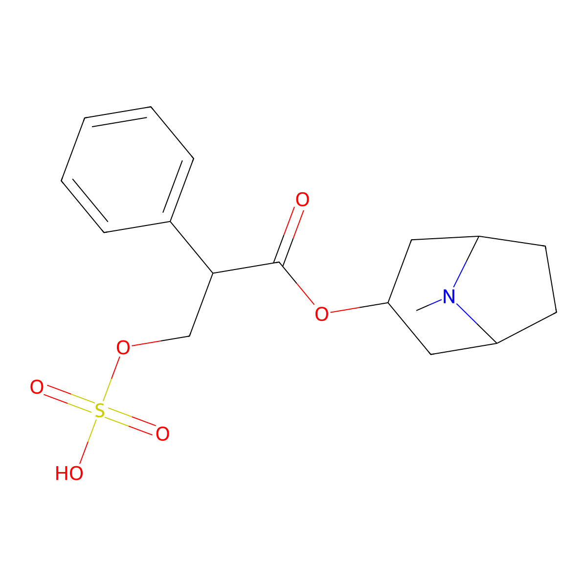 Atropine O-(hydrogen sulphate) molecular structure, CAS 5226-98-2