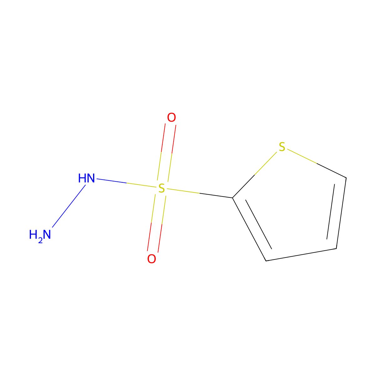 Thiophene-2-sulfonohydrazide molecular structure, CAS 52260-00-1