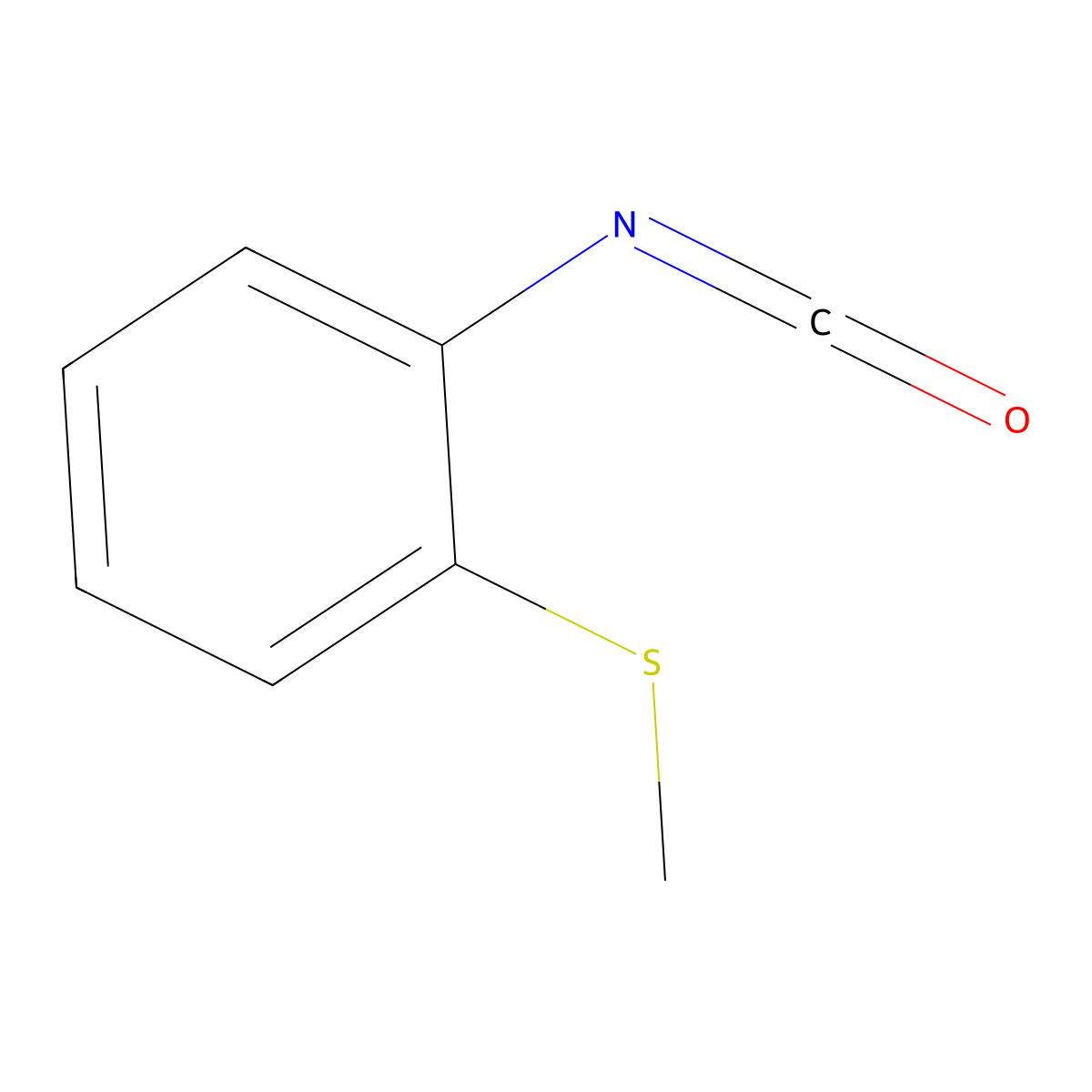 1-Isocyanato-2-(methylsulfanyl)benzene molecular structure, CAS 52260-30-7