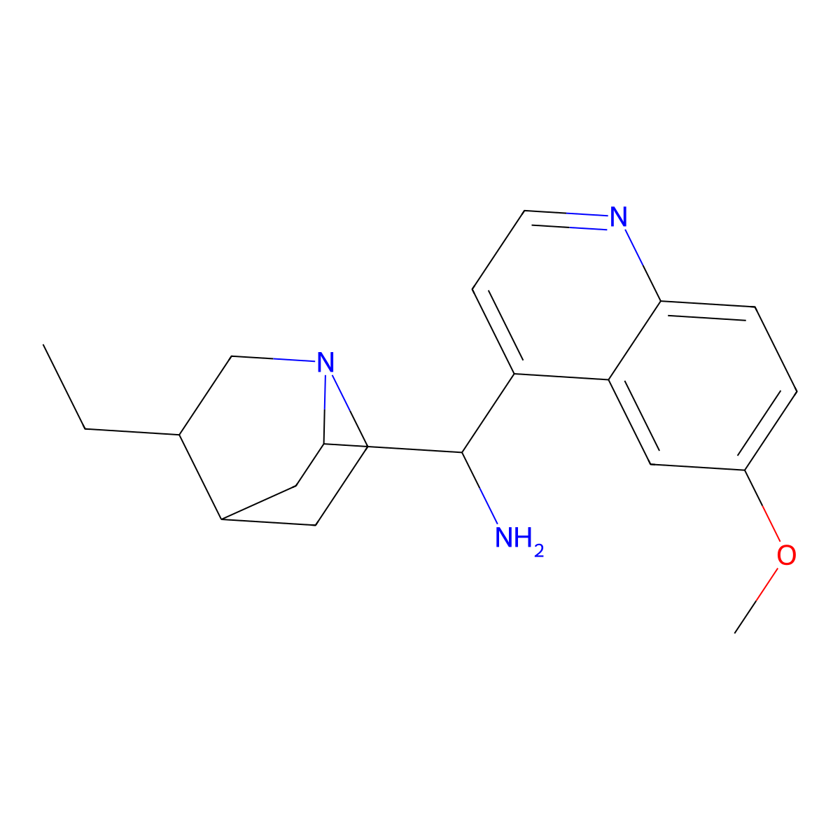 (9R)-10,11-Dihydro-6'-methoxycinchonan-9-amine molecular structure, CAS 522600-31-3