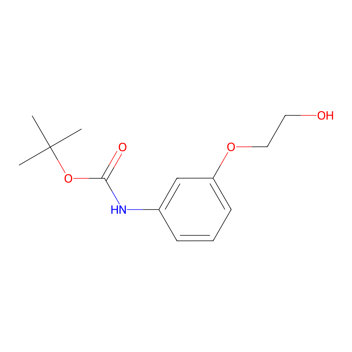 2-(3-Boc-aminophenoxy)ethanol molecular structure, CAS 522602-40-0