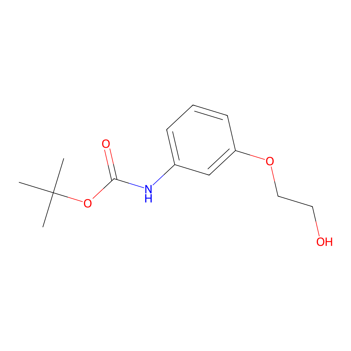 2-(3-Boc-aminophenoxy)ethanol molecular structure, CAS 522602-40-0