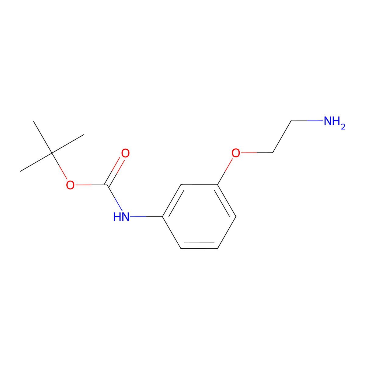 tert-Butyl (3-(2-aminoethoxy)phenyl)carbamate molecular structure, CAS 522602-43-3