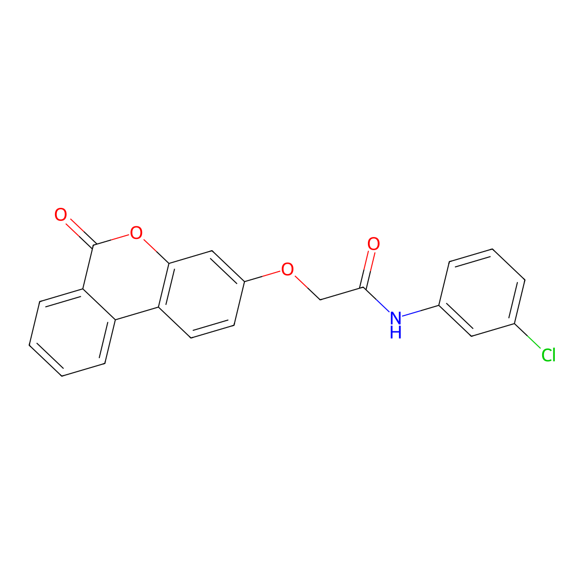 N~1~-(3-chlorophenyl)-2-[(6-oxo-6H-benzo[c]chromen-3-yl)oxy]acetamide molecular structure, CAS 522605-94-3