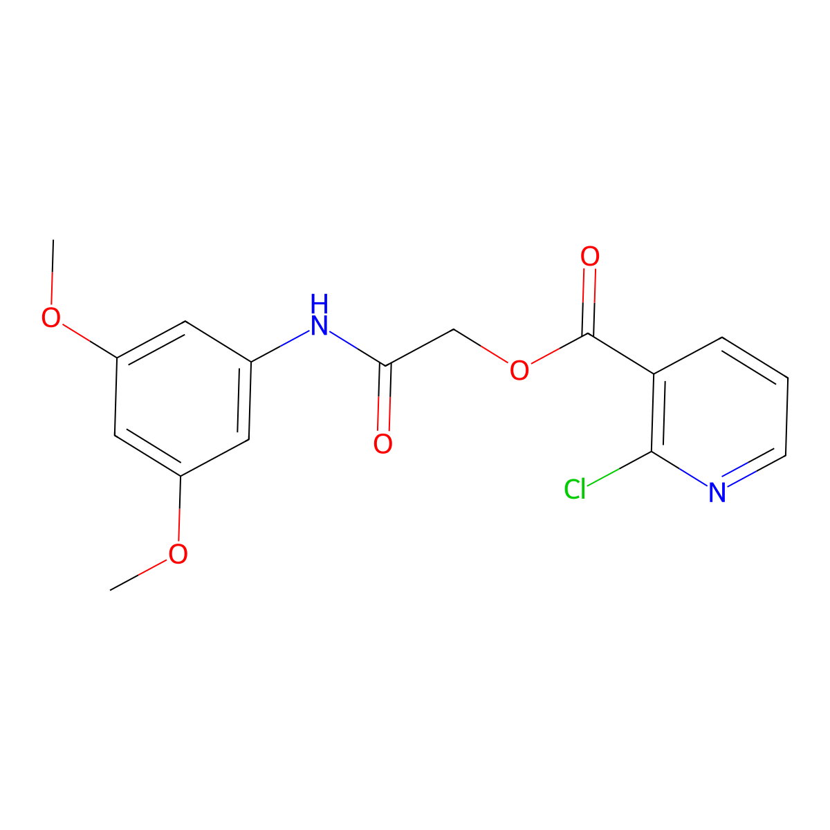 [(3,5-Dimethoxyphenyl)carbamoyl]methyl 2-chloropyridine-3-carboxylate molecular structure, CAS 522606-31-1