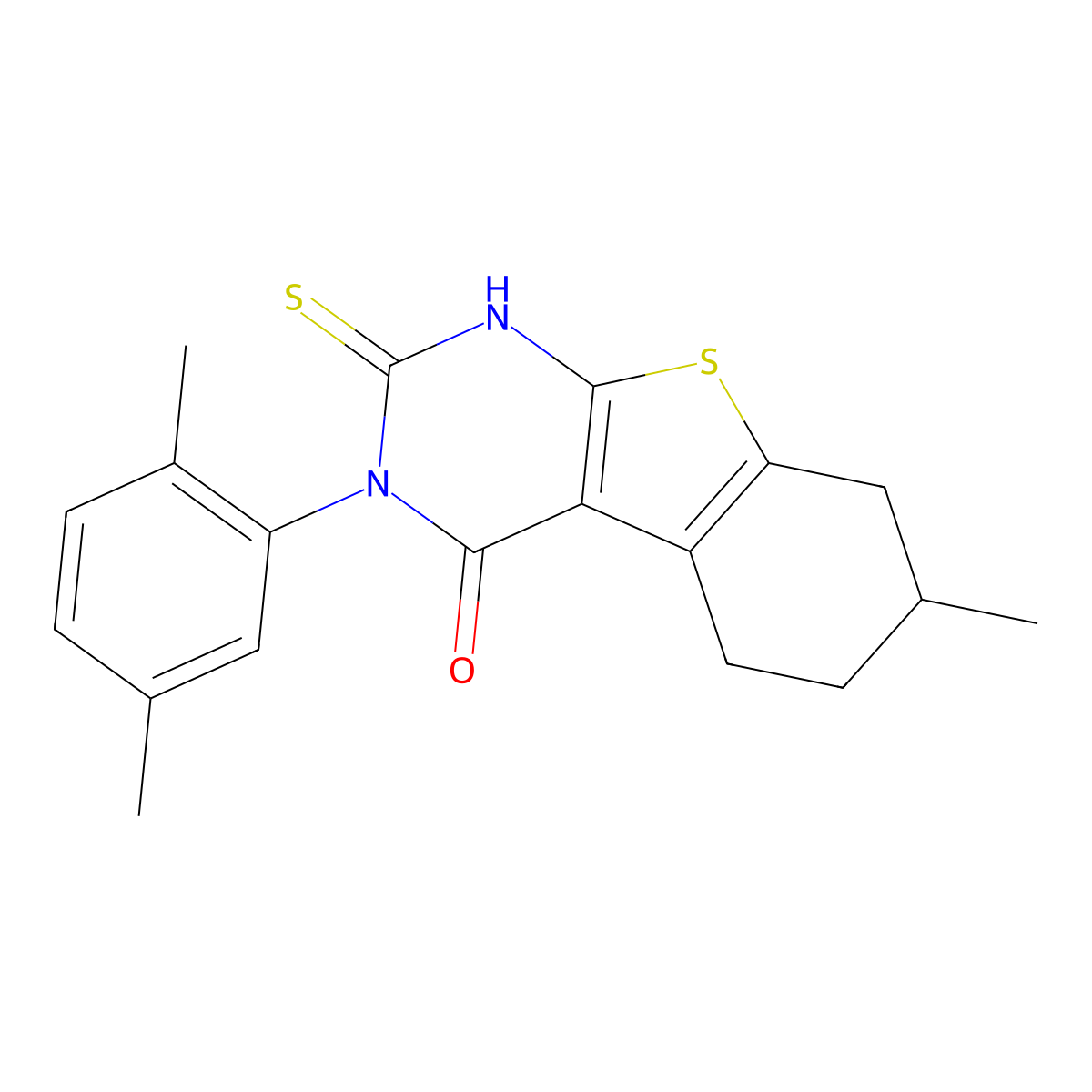 4-(2,5-Dimethylphenyl)-11-methyl-5-sulfanyl-8-thia-4,6-diazatricyclo[7.4.0.0,2,7]trideca-1(9),2(7),5-trien-3-one molecular structure, CAS 522606-39-9