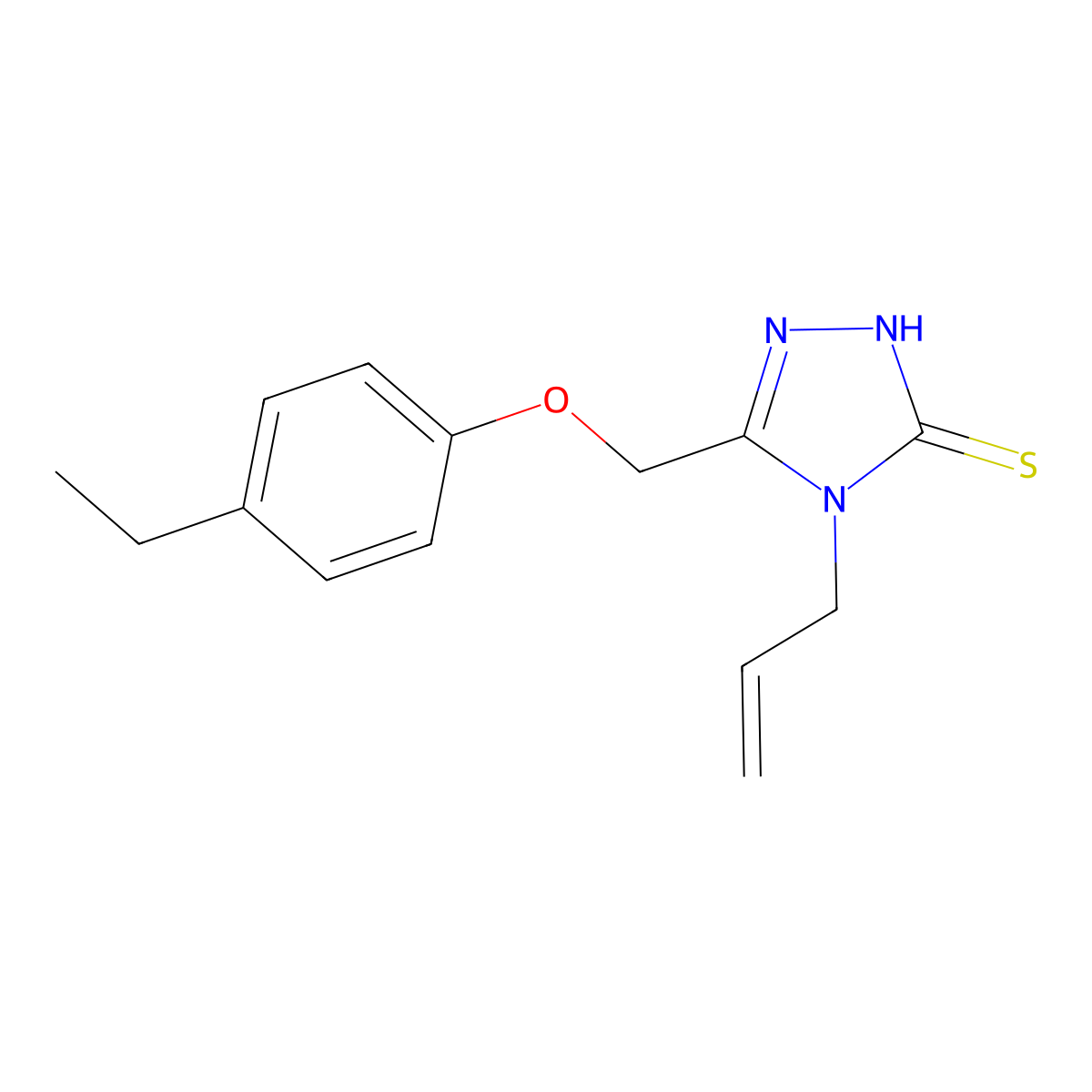 4-allyl-5-[(4-ethylphenoxy)methyl]-4H-1,2,4-triazole-3-thiol molecular structure, CAS 522606-41-3