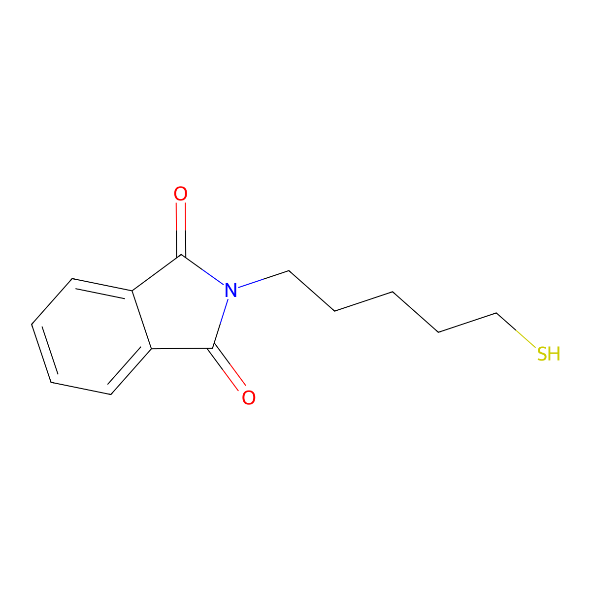 2-(5-Mercaptopentyl)isoindoline-1,3-dione molecular structure, CAS 522607-46-1