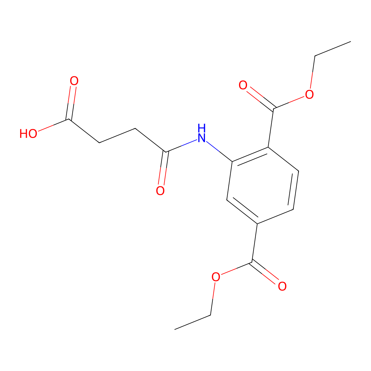 4-[2,5-Bis(ethoxycarbonyl)anilino]-4-oxobutanoic acid molecular structure, CAS 522618-55-9