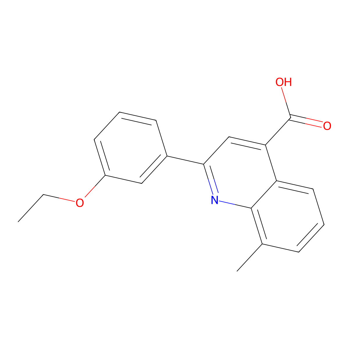 2-(3-Ethoxyphenyl)-8-methylquinoline-4-carboxylic acid molecular structure, CAS 522620-92-4