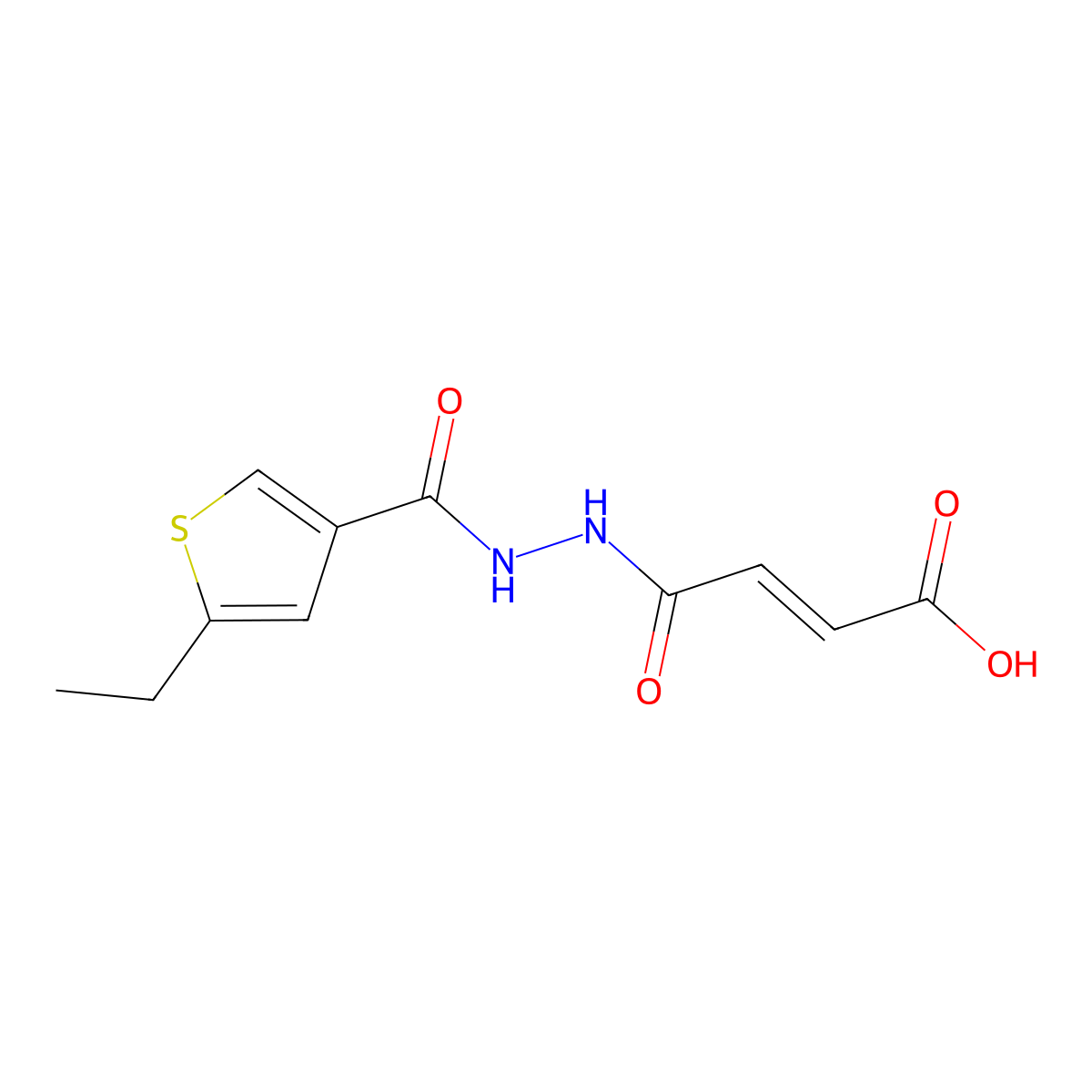 4-[2-(5-Ethylthiophene-3-carbonyl)hydrazinyl]-4-oxobut-2-enoic acid molecular structure, CAS 522620-93-5