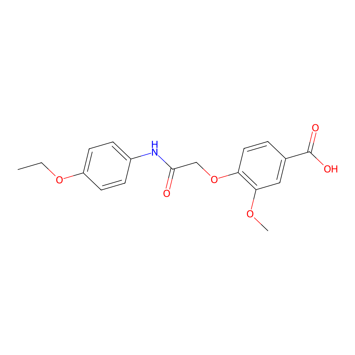 4-{[(4-Ethoxyphenyl)carbamoyl]methoxy}-3-methoxybenzoic acid molecular structure, CAS 522624-56-2