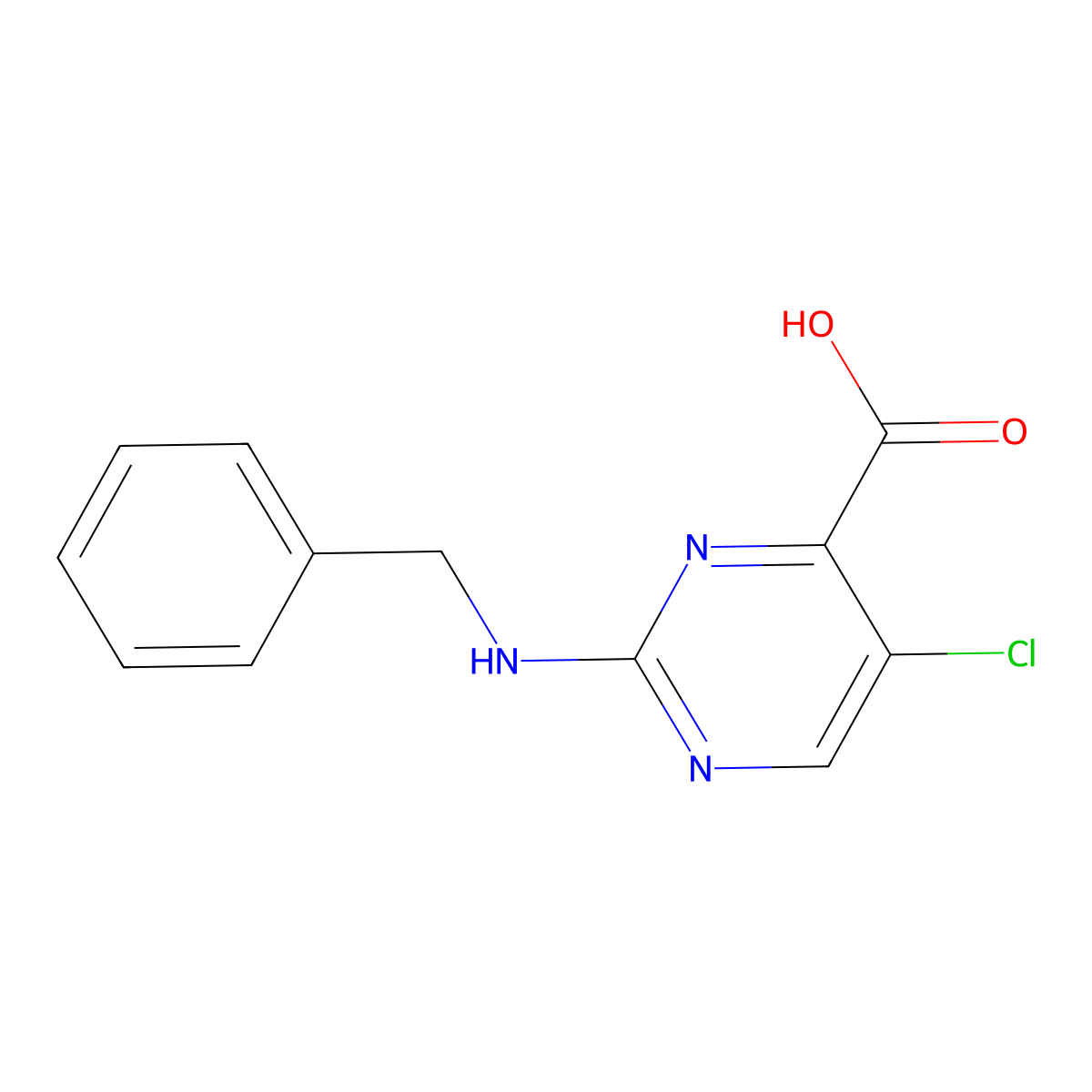 2-(Benzylamino)-5-chloropyrimidine-4-carboxylic acid molecular structure, CAS 522627-72-1