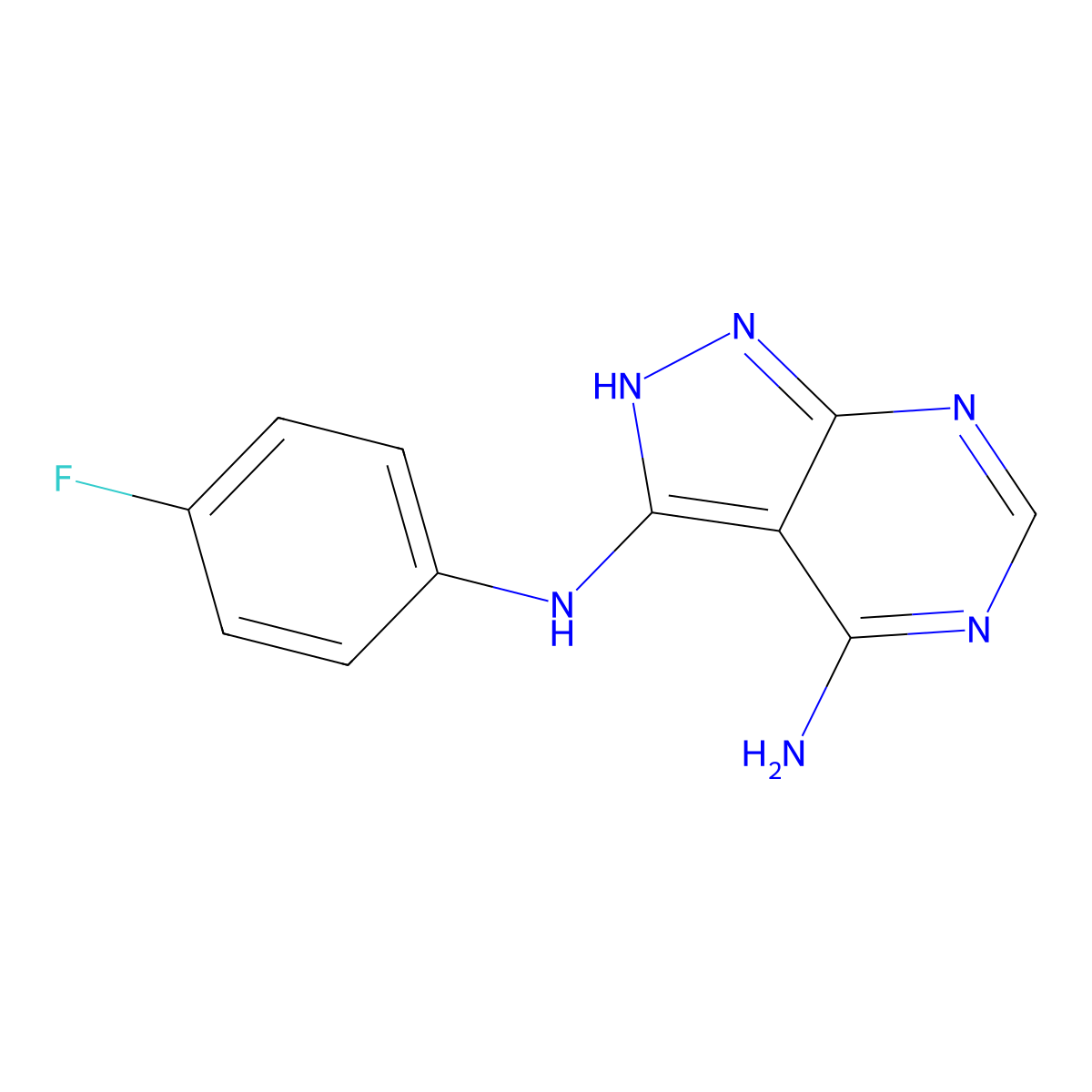 Cgp 57380 molecular structure, CAS 522629-08-9