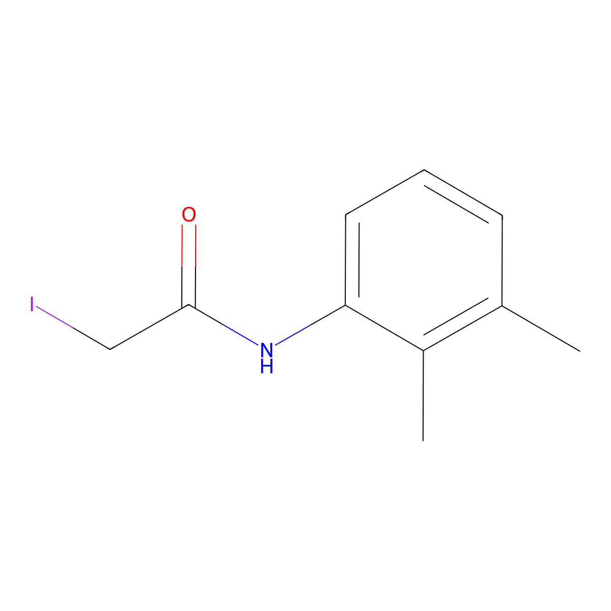 N-(2,3-Dimethylphenyl)-2-iodoacetamide molecular structure, CAS 522629-36-3