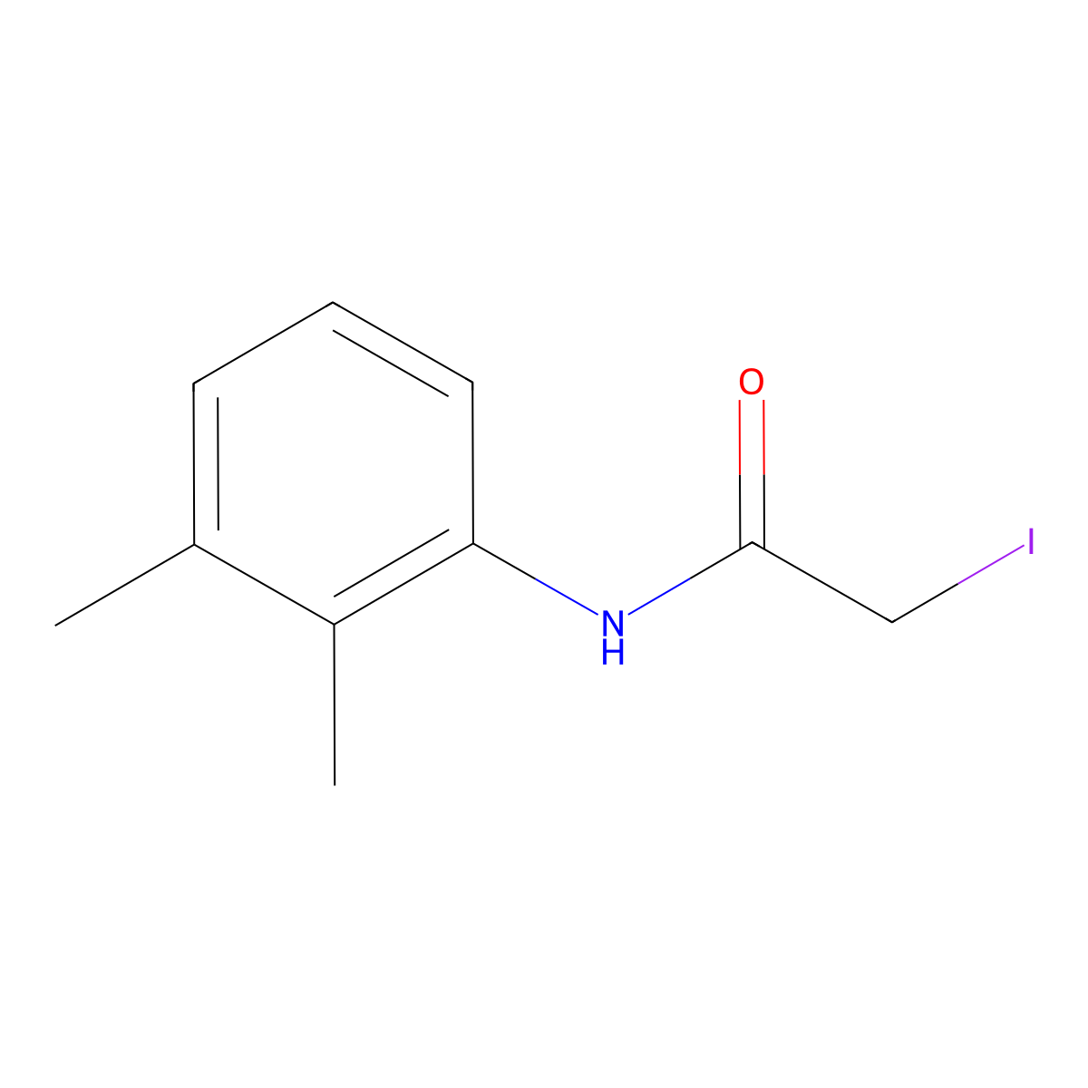N-(2,3-Dimethylphenyl)-2-iodoacetamide molecular structure, CAS 522629-36-3
