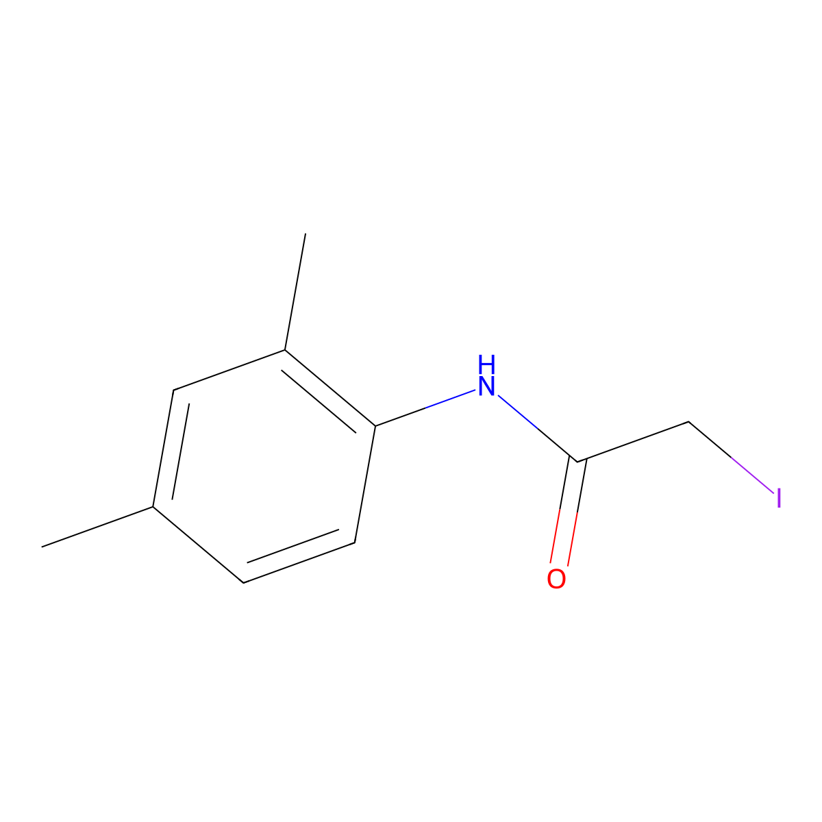 N-(2,4-dimethylphenyl)-2-iodoacetamide molecular structure, CAS 522629-37-4