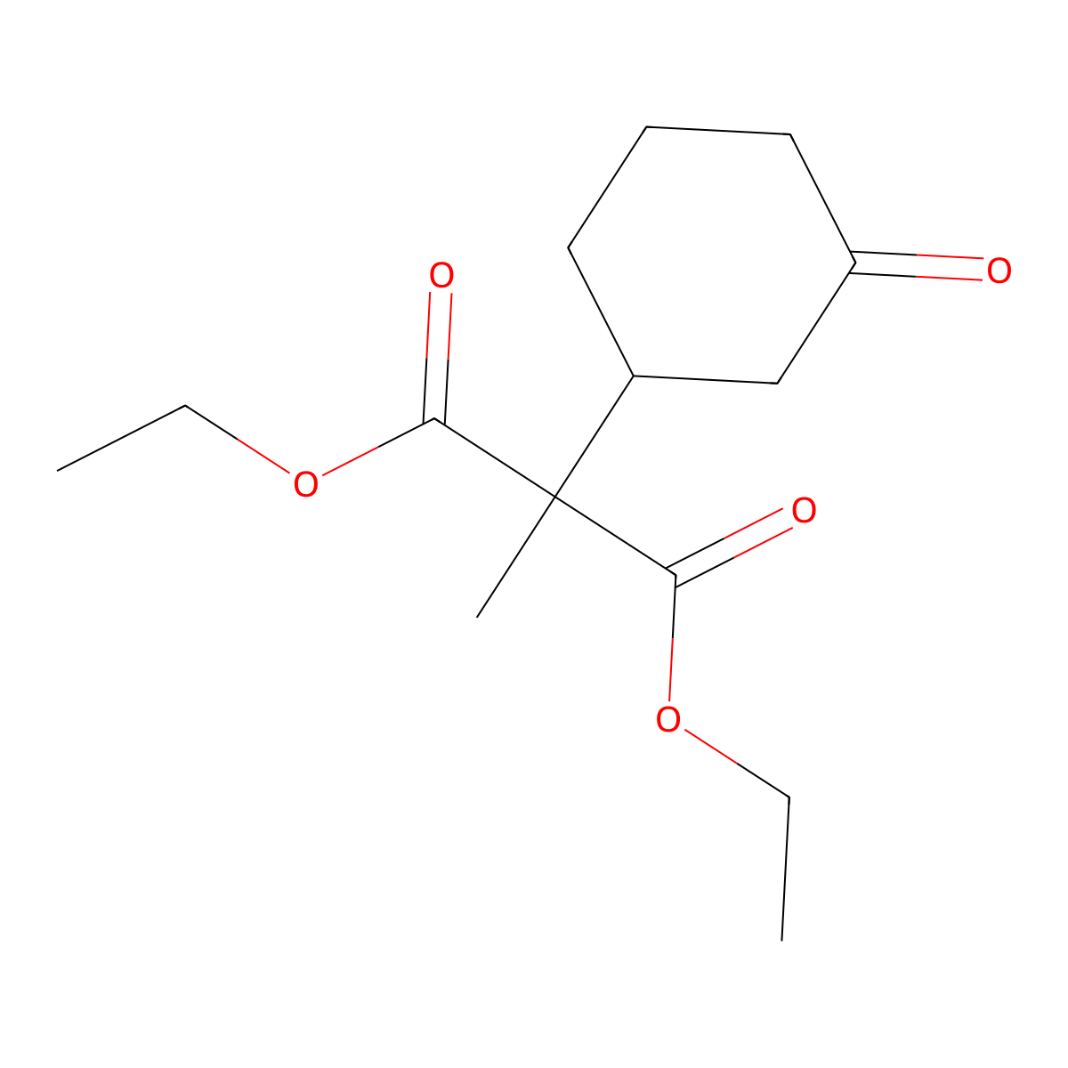Diethyl methyl(3-oxocyclohexyl)malonate molecular structure, CAS 52263-19-1